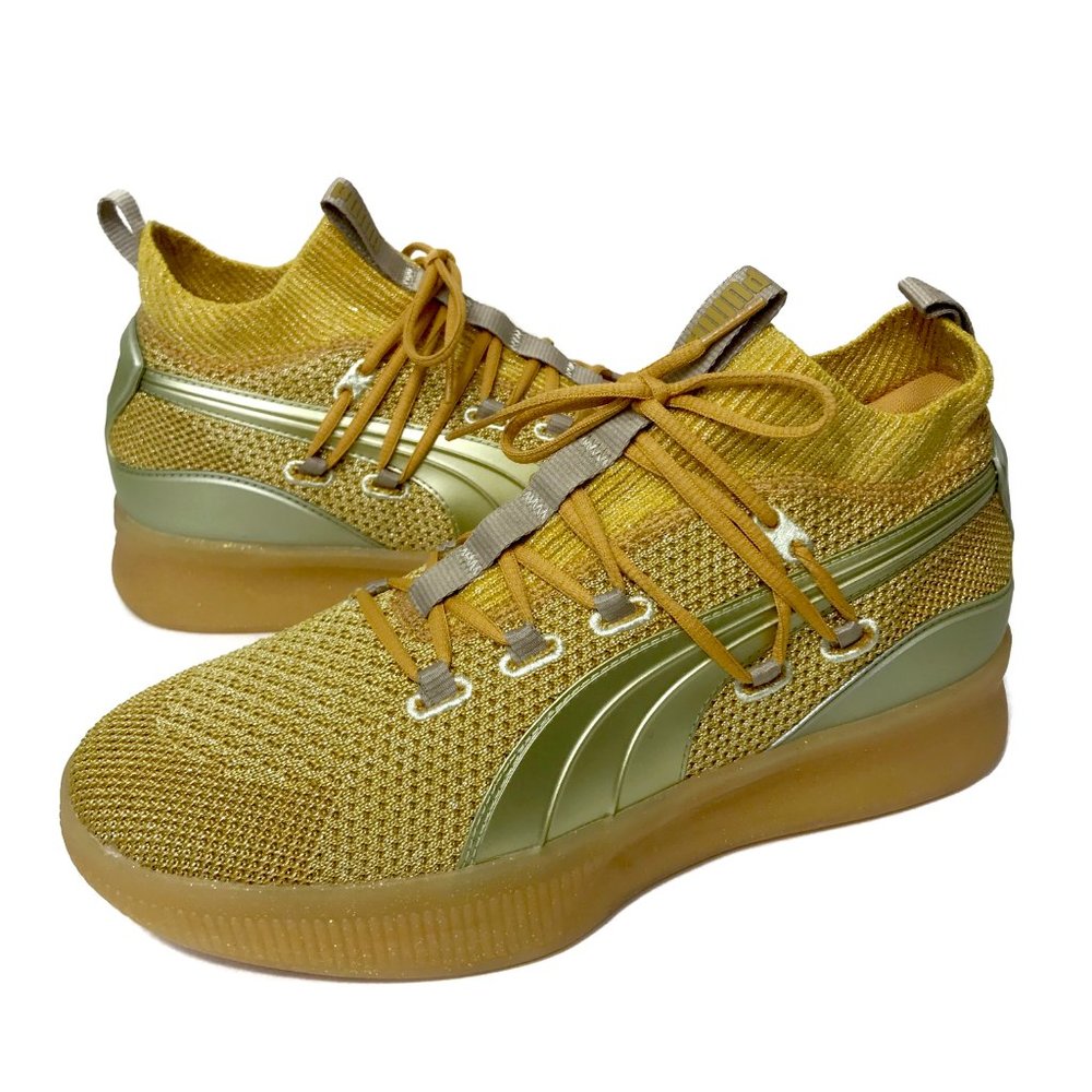 NWOB Puma Clyde Court Disrupt Title Run Metallic Gold Men’s Size 10